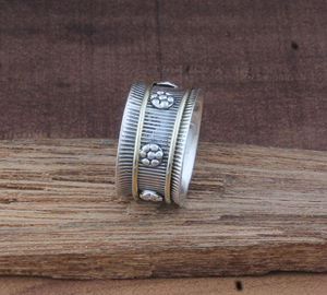 Classic Cluster <b>Ring</b> 925 <b>Silver</b> Textured Finish Bezel Setting Simple <b>Cross</b> Design Men's Gift Idea Wedding Band - Product Image 2