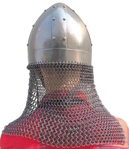 Casco Vikingo Medieval Hecho a Mano de Acero con Alto Contenido de Carbono de PAK ENTERPRISES, con Forro Ajustable y Detalles de Cadena de Latón, Personalizable OEM ODM - Product Image 2