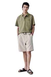 OEM Custom Logo And Design Breathable 100% Cotton Half Sleeve Collar Golf T <b>Shirts</b> For Men Regular Fit <b>Waffle</b> Knit - Product Image 5