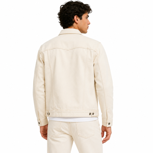 Veste en jean intemporelle pour homme, offrant une qualité durable, une liberté de mouvement confortable et un style facile pour un usage quotidien décontracté et des looks urbains. - Product Image 3