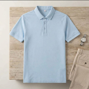 Camiseta polo personalizada GSM para hombre, antiarrugas, estilo urbano, manga corta, mezcla de poliéster/algodón, 180g, camisetas polo lisas. - Product Image 6