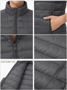Chaleco Acolchado para Mujer al por Mayor, Sin Mangas, Cuello Alto, Ligero, Cálido, a la Moda, para Exteriores, Tallas Grandes - Product Image 3