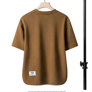 China Bangladesh Factory Price OEM Customized <b>Silk</b> Screen Printed Front Loose Fit Neck Breathable Quick Dry Solid Color Men T - Product Image 4