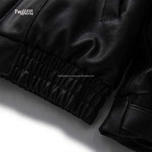 Rehaussez votre garde-robe d'hiver avec un confort douillet et une élégance intemporelle Notre collection 2025 Veste en cuir pour homme Noir - Product Image 4
