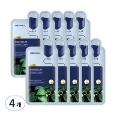 Maschera viso idratante Mediheal Derma Plus Mugwort (10 pezzi, 4 confezioni) con ingredienti a base di erbe - Scontata - Product Image 1