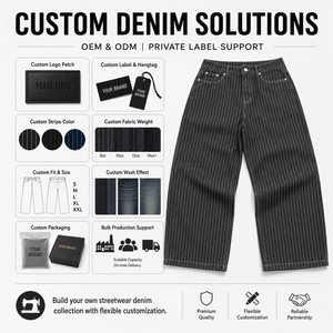 Mid Waist Straight-leg Stonewashed Denim Jeans Loose Fit Ripped Hem Casual Style Cotton Fabric Autumn Wear - Product Image 5