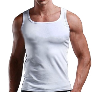 Camiseta sin mangas de alta calidad para hombres Color blanco Verano Hombres Seda Suave Última moda Entrenamiento Gimnasio Camisetas sin mangas - Product Image 1