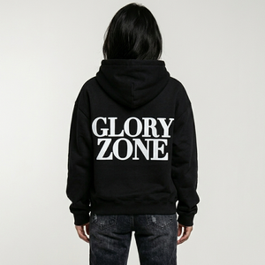 Sudadera con capucha y cremallera Glory Custom Oversized Acid Wash 100% algodón con estampado gráfico DTG, tela de alto gramaje para ropa urbana unisex. - Product Image 5