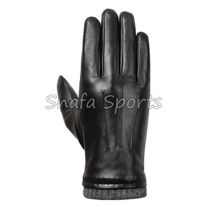 Gants de moto en cuir de daim noir de haute qualité pour la conduite, gants tendance pour hommes et femmes - Product Image 5