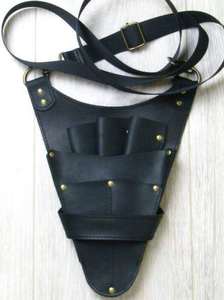 Étui en cuir pour ciseaux de barbier de style vintage, étui de barbier, pochette de taille pour styliste, ceinture réglable, sac à outils professionnel LBSH-0042 - Product Image 5