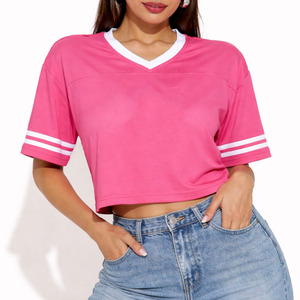 Maillot de football américain rose personnalisé en maille pour femme, coupe ample respirante style Hip Hop, uniforme de jeu Y2K, vêtement tendance - Product Image 3