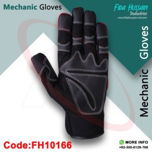 Guantes mecánico de cuero sintético de agarre de calidad mejorada de Pakistán Guantes mecánicos de la mejor calidad con PVC Grippy Palm Guantes - Product Image 4