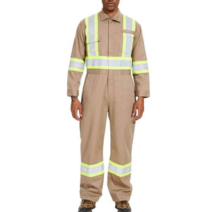 Combinaison de travail unisexe jaune haute visibilité Econex Sports, en polyester imprimé en sérigraphie, avec bandes réfléchissantes, uniforme de sécurité - Product Image 1