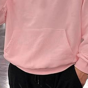 เสื้อฮู้ดดี้ทรงบ็อกซี่คุณภาพสูงสำหรับผู้ชาย ทรงโอเวอร์ไซส์ สไตล์สตรีทแวร์ เหมาะสำหรับการพิมพ์ลาย  รับสกรีนโลโก้ เสื้อฮู้ดดี้ทรงบ็อกซี่เนื้อผ้าหนาสำหรับผู้ชาย - Product Image 4