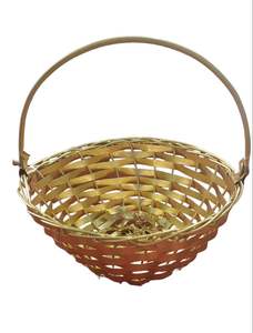 Cesta Redonda Dorada Sahagun para Regalos de Boda, Cesta Decorativa para Regalos de Inauguración de Casa - Product Image 6