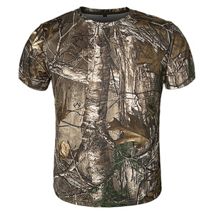 Camisetas de Caza Unisex con Estampado de Camuflaje 3D de Jabalí y Ciervo, Colores Sólidos Personalizados de Verano, Antibacterianas, de Manga Corta - Product Image 3