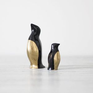 Ensemble de 3 décorations d'extérieur en métal découpées au laser sur le thème des pingouins, art de jardin minimaliste pour l'automne, à poser au sol, décoration intérieure - Product Image 2