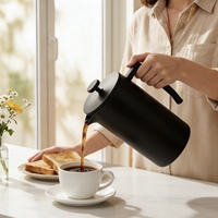 Cafetière à piston Lifestyle en acier inoxydable à double paroi isolée