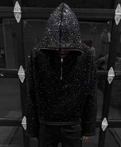 Nouveau Hoodie Homme 2026 Design OES Personnalisé avec Logo et Motifs, Style Streetwear Bling, Strass et Cristaux, Nouvelle Tendance Y2K - Product Image 5