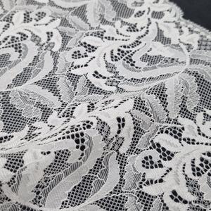 Encaje Elástico Floral con Diseño de Espiral, Ligero, de Nailon y Spandex, Banda Elástica de 18 cm, Encaje de Punto para Vestidos de Novia y Lencería - Product Image 1