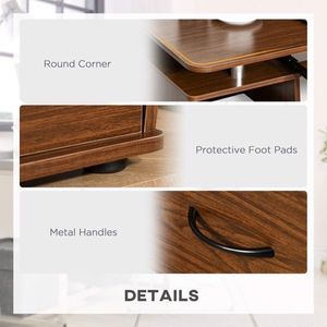 Scrivania Moderna in Noce Marrone con Ripiano per Ufficio Domestico e Camera da Letto - Product Image 5