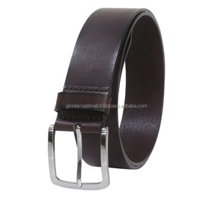 Cinturones Casuales de Cuero para Hombre, Hechos a Medida, de Cuero Genuino Marrón, Hechos en India, Pedido al por Mayor - Product Image 1