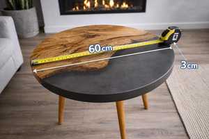 <b>Resin</b> Eco-Friendly Customizable Coffee <b>Table</b> Smoky Gray <b>Epoxy</b> <b>Resin</b> Modern Hand-painted - Product Image 3