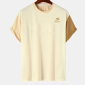 Camiseta de alto rendimiento para hombre con tela de mezcla de algodón, acabado limpio y estilo clásico, perfecta para ropa urbana. - Product Image 1