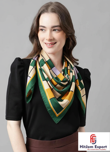 Elégants foulards carrés imprimés personnalisés tissu de soie léger accessoires de mode élégants parfaits pour l'approvisionnement en vrac - Product Image 6