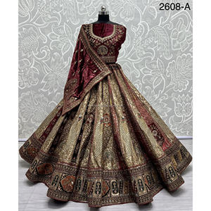 Nupcial Indio Desgaste Terciopelo Colecciones Para Novia Con Zarkhan Trabajo Por Fabzone - Product Image 4