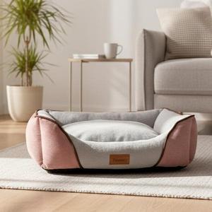 Cuccia per Cani Yommy in Velluto a Coste con Interno in Peluche, Bordi Rialzati, Antiscivolo, Lavabile, Disponibile in 7 Colori e 3 Misure per il Tuo Amico Peloso - Product Image 1