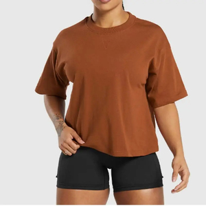 T-shirts de sport pour hommes, écologiques, 100% coton, respirants, séchage rapide, coupe ample, t-shirts de gym - Product Image 5