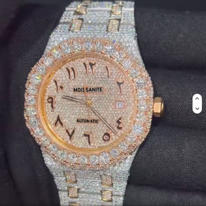 Pass Diamond Tester VVS 1 Moissanite Square Alloy Automatic <b>Mechanical</b> <b>Watch</b> 40mm Crocodile Band <b>for</b> <b>Men</b> - Product Image 3