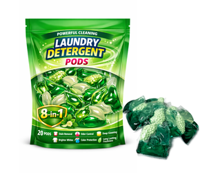 Puissantes capsules de lavage halal écologiques 8-en-1, nettoyage multi-usages, enzymes végétales, protection des couleurs, lavage automatique en machine - Product Image 5