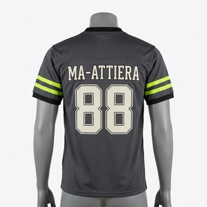 Camiseta de Fútbol Personalizada para Hombre, Color Verde Neón con Rayas, Uniforme Deportivo de Malla, Manga Corta, Camiseta Deportiva para Juego, Venta al Por Mayor - Product Image 5