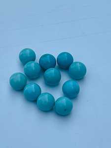 Lot en gros de 10 mm de boules rondes lisses en turquoise naturelle d'Arizona, sphères de guérison, pierres précieuses en vrac pour la fabrication de bijoux - Product Image 2