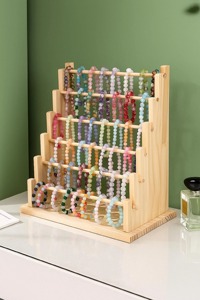Premium Wooden Bangles And Bracelets Organization Stand <b>For</b> <b>Dressing</b> <b>Table</b> Jewelry Display And Home Decor <b>Storage</b> Rack - Product Image 3