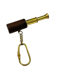 Handcrafted Mini Pirate Spyglass <b>Keychain</b> Premium Polished Brass Metal Portable Pull-Out Vintage Pocket Telescope - Product Image 2