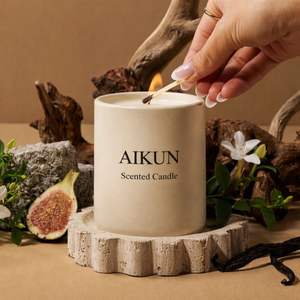AIKUN Luxury Aromatherapy Ceramic <b>Candle</b> with Orange Blossom & Rose Slow Burn <b>Scented</b> <b>Candle</b> for B2B Private Label - Product Image 4