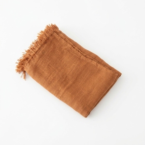 Line <b>Throw</b> <b>Orange</b> Woven Soft Fabric Solid Long Lightweight Decorative <b>Throw</b> Blanket Home Textile Scarves Shawls Sofa Coverlet - Product Image 1