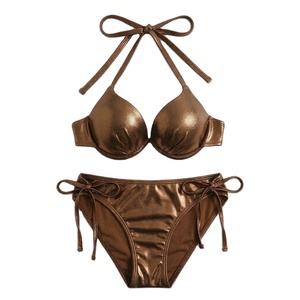 NUEVO Traje de Baño Sexy con Espalda Descubierta, Estilo Moderno, Bikini de Dos Piezas Personalizado para Chicas y Mujeres, Ropa de Playa con Cordones - Product Image 1