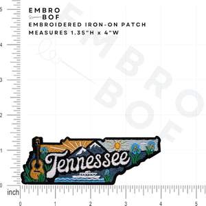Patch thermocollant Cool Tennessee – Écussons brodés de l'État du Tennessee pour vestes - Product Image 2