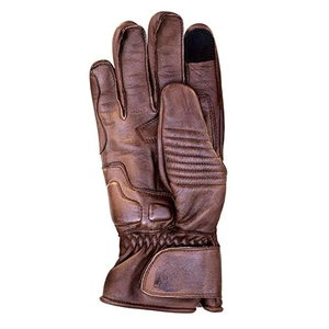 Gants de moto en cuir antichoc antidérapants compatibles écran tactile avec fermeture auto-agrippante pour la route et les activités de plein air - Product Image 3