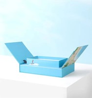 Boîte à fermeture magnétique à double porte personnalisée avec des boîtes intérieures surélevées pour les huiles essentielles, les cosmétiques, les cadeaux, emballage rigide