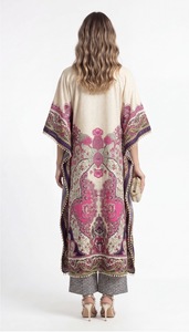 Caftán Maxi para Mujer, Vestido Largo de Poliéster con Plumas de Seda, Corte Holgado, Elegante y Fluido, Atuendo Modesto para Verano, Invierno, Otoño y Primavera - Product Image 3