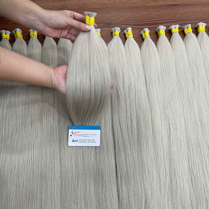 Extensions de cheveux en vrac droits couleur claire 100% cheveux humains bruts vietnamiens vente en gros - Product Image 5