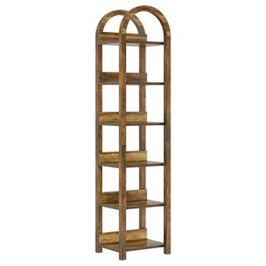Estantería Alta con Estantes Abiertos y Soporte para Plantas, Librerías Elegantes para Uso en el Hogar y la Oficina - Product Image 5