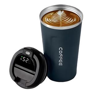 Gourde de sport isolée avec couvercle à capteur haute technologie, finition métallique résistante à la rouille, poignée ergonomique - Product Image 1