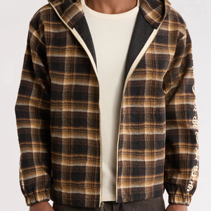 เสื้อฮู้ดซิปผู้ชาย ผ้าฝ้ายพรีเมียม สไตล์ลำลอง ทรงโอเวอร์ไซส์ จากผู้ผลิต - Product Image 1