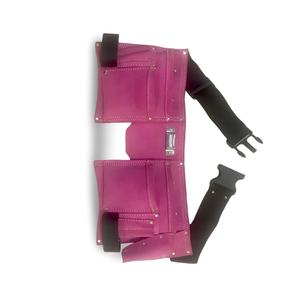 Pink <b>Leather</b> <b>Tool</b> Belt With Adjustable Straps Multi Function Waist Bag Use For Universal <b>Tool</b> Storage - Product Image 2